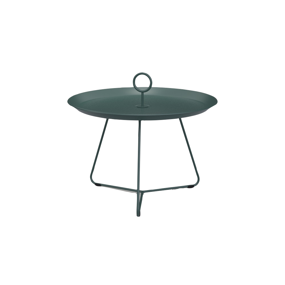 Eyelet green table with tray by Houe